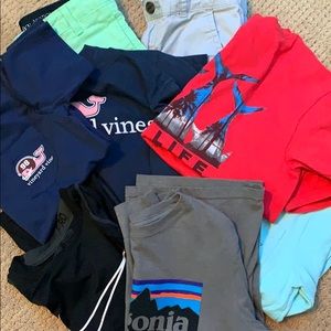 2 BOYS shorts & 6 sz 10 shirts vineyard vine Nike